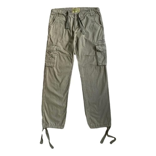Pre-owned Alpha Industries Trousers In Khaki
