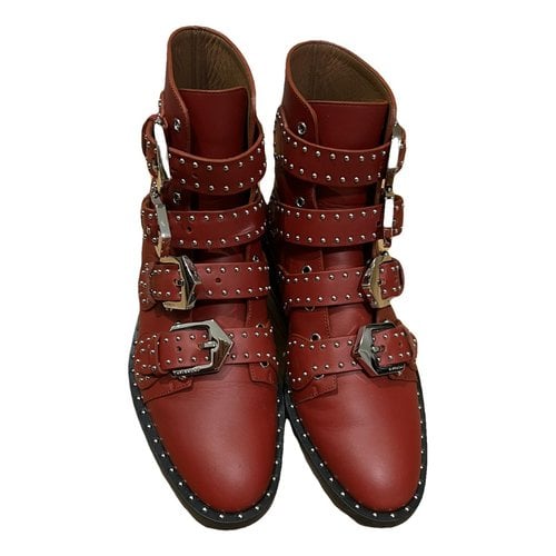 Pre-owned Givenchy Leather Boots In Red