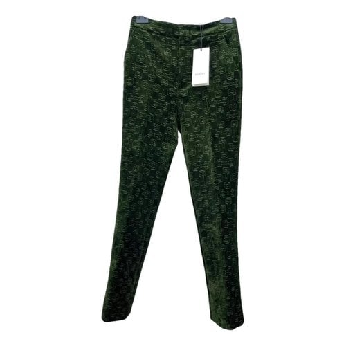 Pre-owned Gucci Trousers In Green