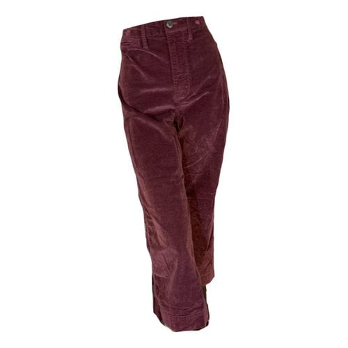Pre-owned Madewell Short Pants In Burgundy