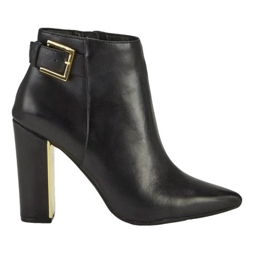 Pre-owned Ted Baker Leather Ankle Boots In Black