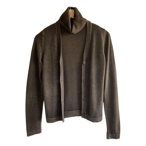 Pre-owned C.p. Company Wool Cardigan In Brown