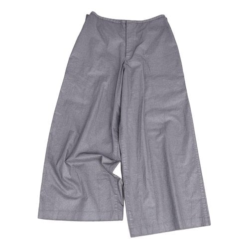 Pre-owned Yohji Yamamoto Trousers In Grey