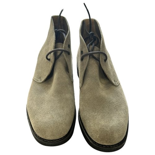 Pre-owned Church's Lace Ups In Khaki