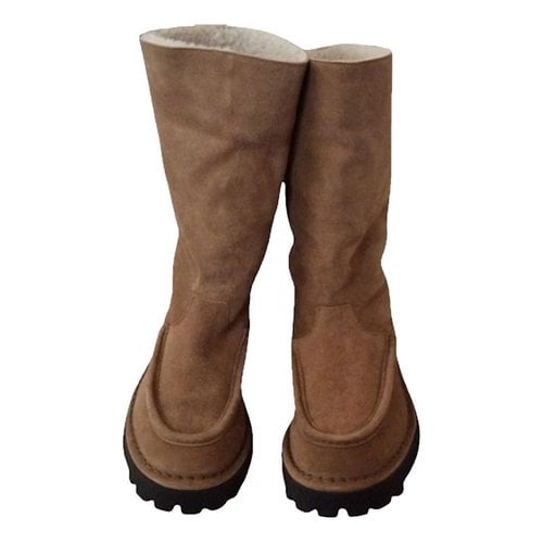 Pre-owned Kenzo Snow Boots In Camel