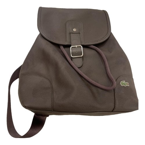 Pre-owned Lacoste Backpack In Brown