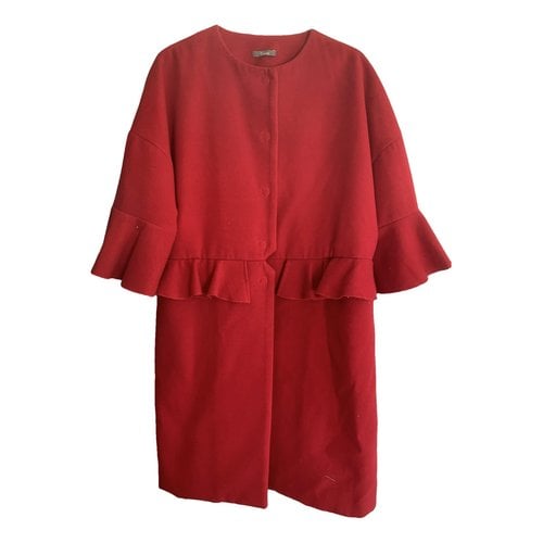 Pre-owned Dixie Wool Coat In Red