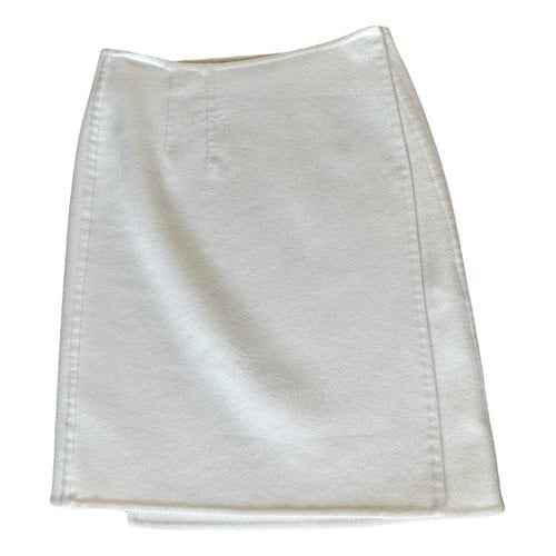 Pre-owned Ermanno Scervino Wool Mini Skirt In White
