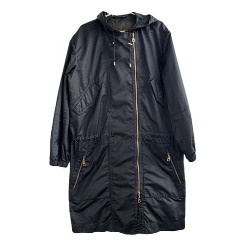 Pre-owned Louis Vuitton Trench Coat In Black