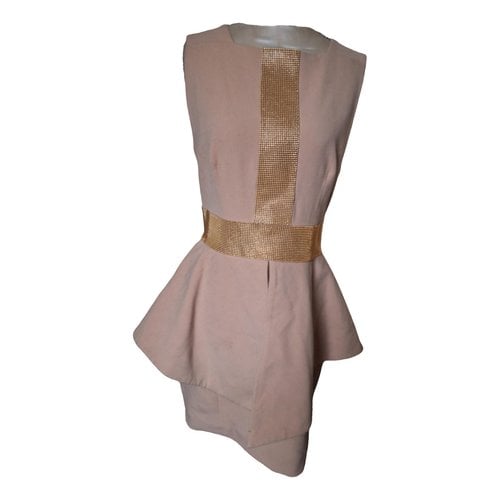 Pre-owned Aqaq Mid-length Dress In Beige