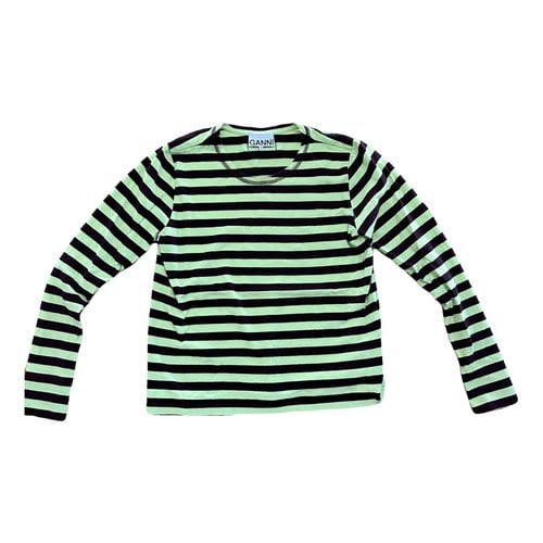 Pre-owned Ganni Sweatshirt In Green