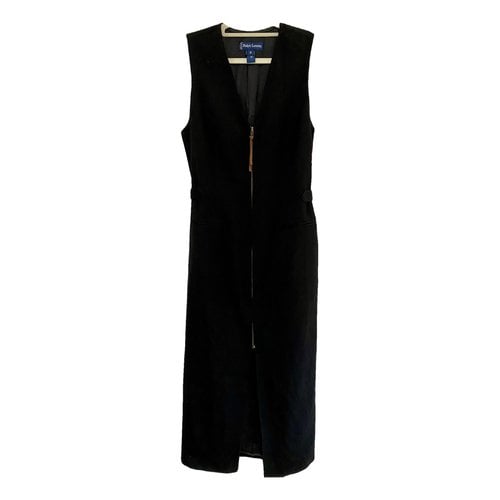 Pre-owned Ralph Lauren Wool Maxi Dress In Black