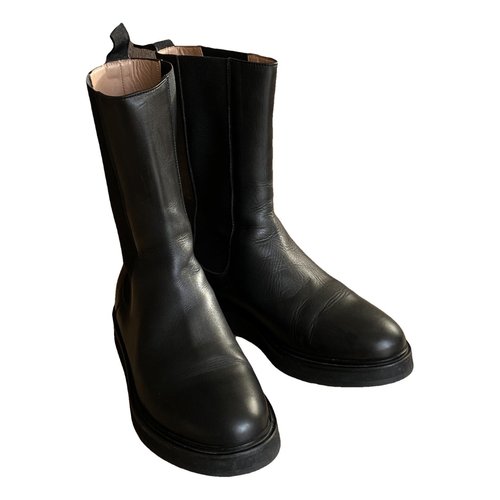 Pre-owned Legres Leather Boots In Black
