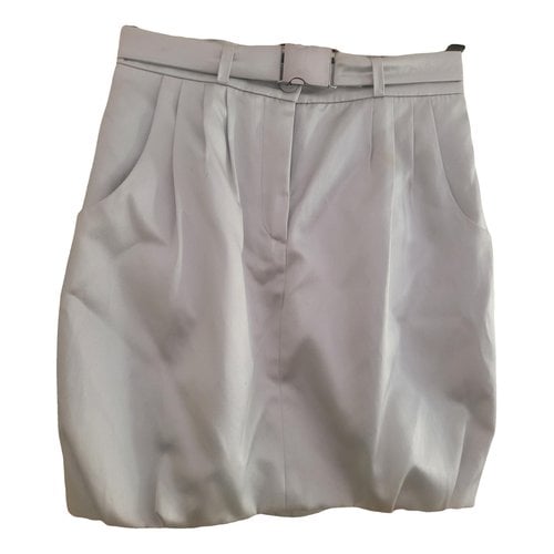 Pre-owned Emilio Pucci Silk Mini Skirt In Silver