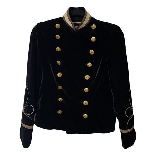 Pre-owned Ralph Lauren Velvet Jacket In Black