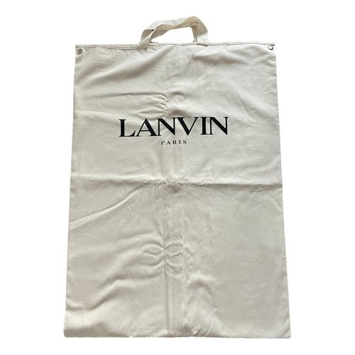 Pre-owned Lanvin Cloth Travel Bag In White