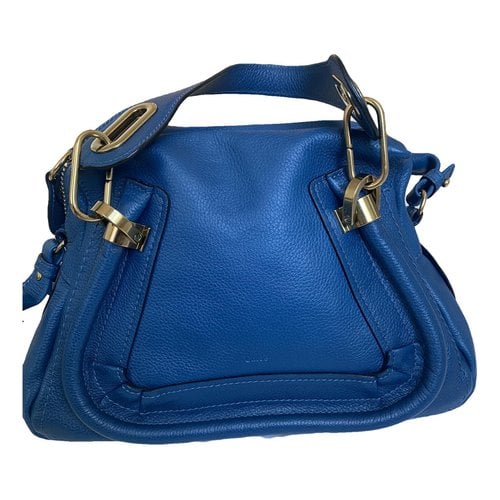Pre-owned Chloé Paraty Leather Handbag In Blue