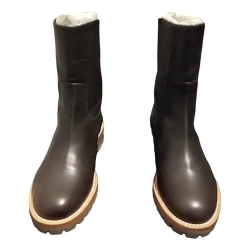 Pre-owned Lerre Leather Ankle Boots In Brown