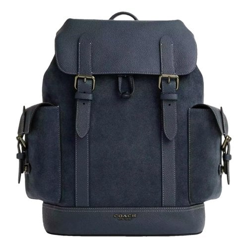 Pre-owned Coach Leather Bag In Navy