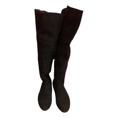Pre-owned Anna Baiguera Riding Boots In Black