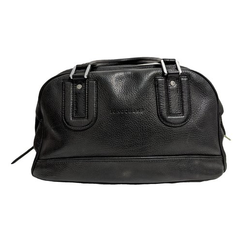 Pre-owned Longchamp Cosmos Leather Handbag In Black