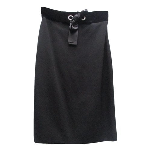 Pre-owned Alexander Mcqueen Wool Mid-length Skirt In Black