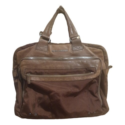 Pre-owned Piquadro Cloth Travel Bag In Brown