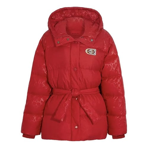 Pre-owned Coach Puffer In Red
