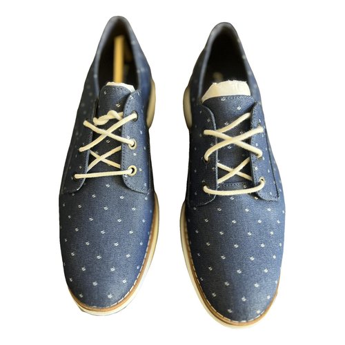 Pre-owned Cole Haan Cloth Lace Ups In Navy