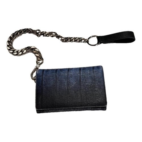 Pre-owned Fendi Leather Wallet In Blue