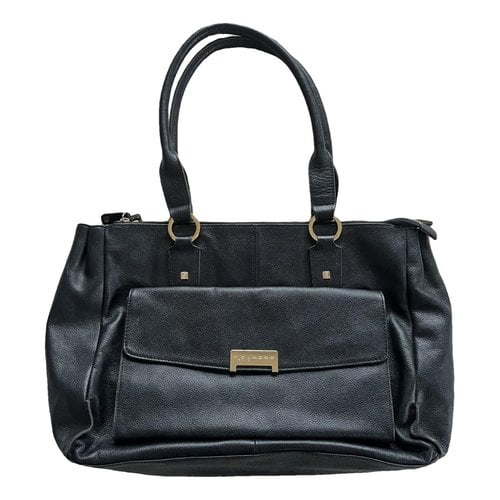 Pre-owned Piquadro Leather Handbag In Navy