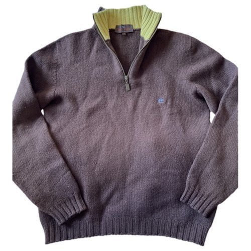 Pre-owned Etro Wool Pull In Brown