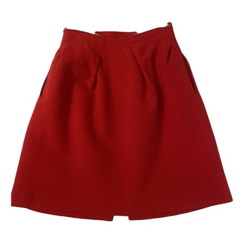 Pre-owned Roland Mouret Wool Mini Skirt In Red