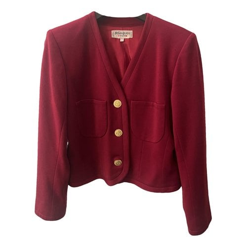 Pre-owned Saint Laurent Wool Short Vest In Red