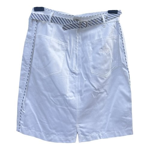 Pre-owned Fendi Mid-length Skirt In White