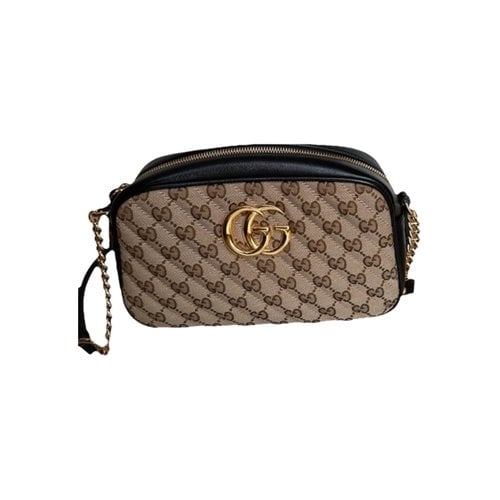 Pre-owned Gucci Gg Marmont Leather Crossbody Bag In Multicolour