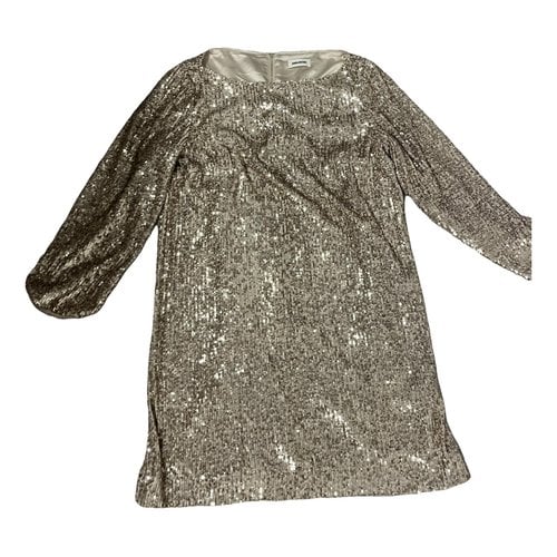 Pre-owned Zadig & Voltaire Glitter Mid-length Dress In Gold