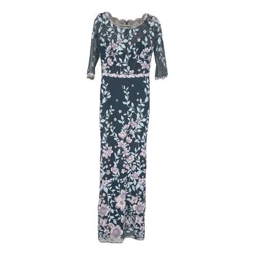 Pre-owned Marchesa Notte Maxi Dress In Blue