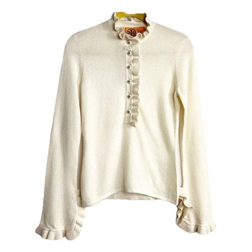 Pre-owned Tory Burch Cashmere Top In Camel