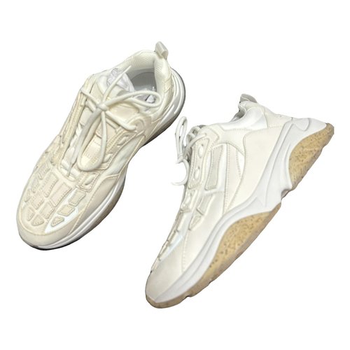 Pre-owned Amiri Leather Low Trainers In White