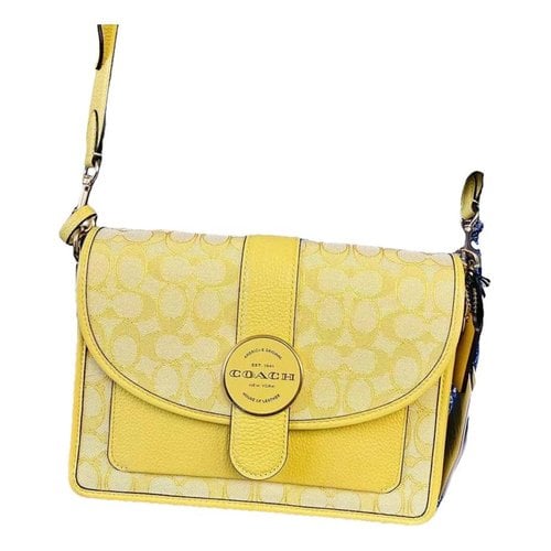 Pre-owned Coach Exotic Leathers Crossbody Bag In Yellow