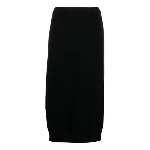 Pre-owned Moncler Cashmere Mid-length Skirt In Black