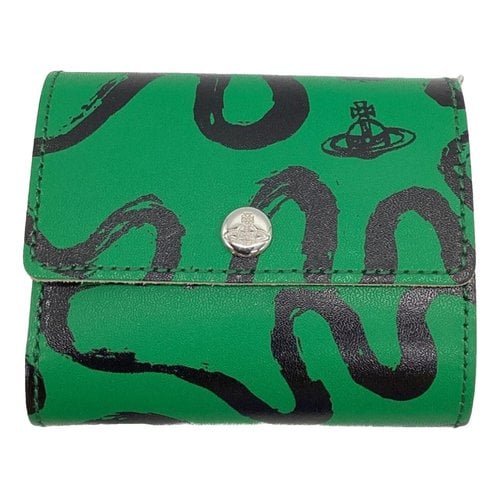 Pre-owned Vivienne Westwood Leather Wallet In Green