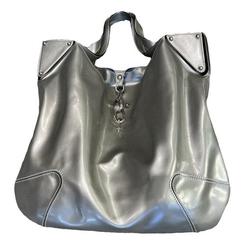 Pre-owned Fay Patent Leather Handbag In Silver