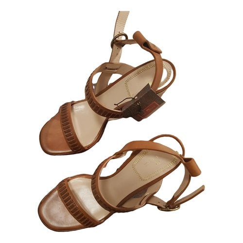 Pre-owned Etro Leather Sandals In Brown