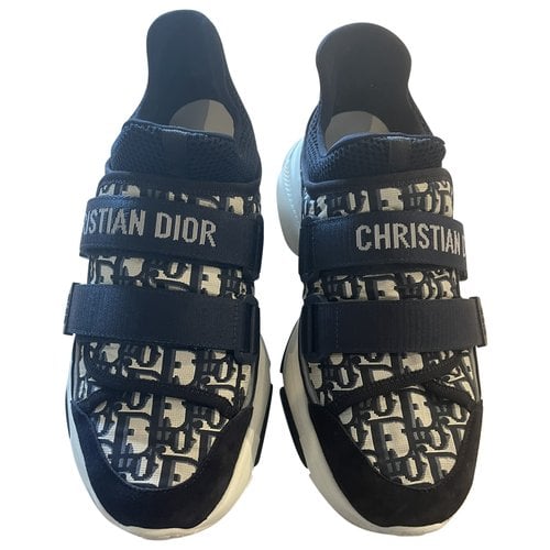 Pre-owned Dior D-wander Cloth Trainers In Navy