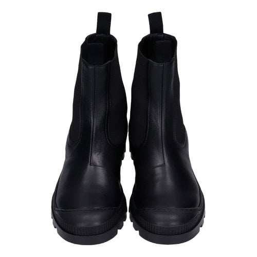 Pre-owned Loewe Army Boot Leather Boots In Black