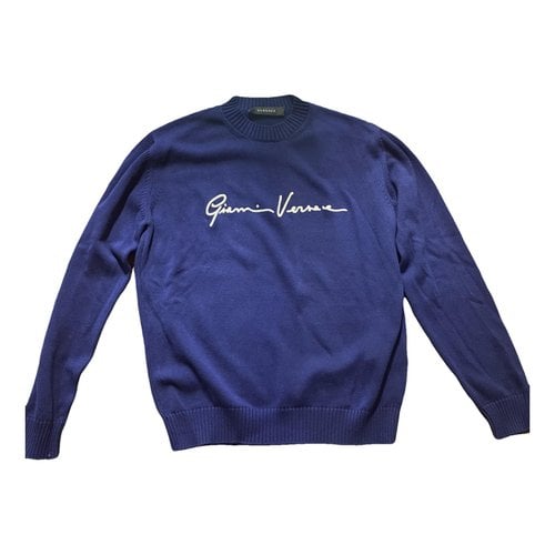 Pre-owned Versace Jumper In Blue