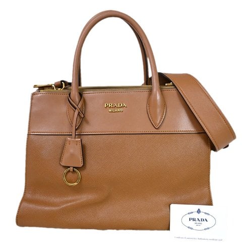 Pre-owned Prada Saffiano Leather Handbag In Brown