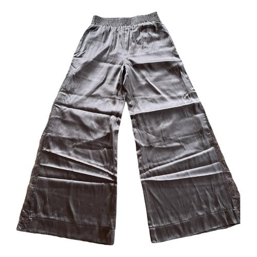 Pre-owned Max & Moi Silk Large Pants In Metallic
